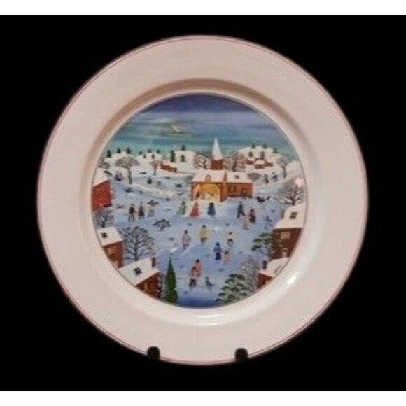 Villeroy & Boch Naif Christmas 12.25" Serving Platter Chop Plate w/Nativity Scen - Picture 1 of 3
